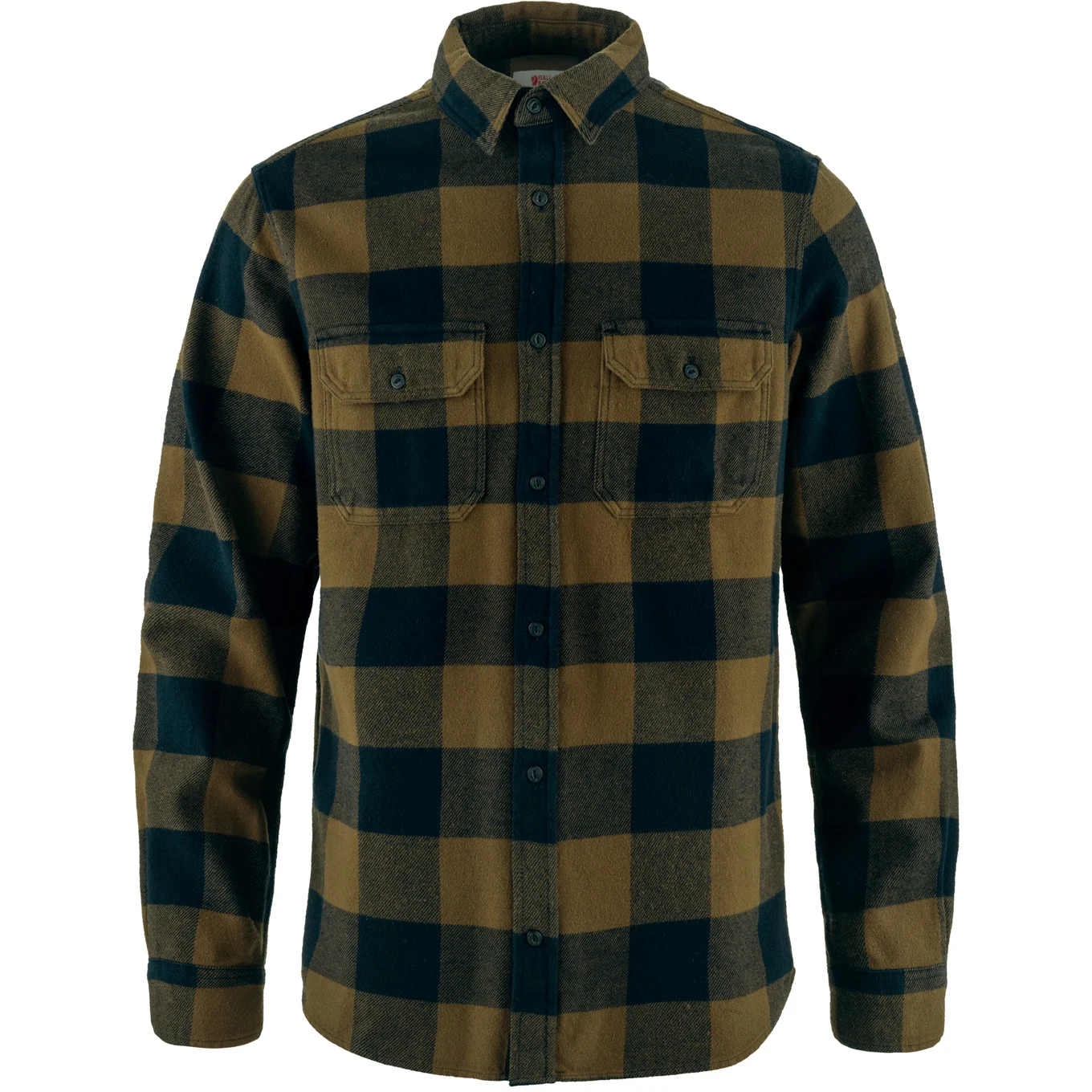 Fjällräven Vik Heavy Flannel Herre Wood Brown-dark Navy