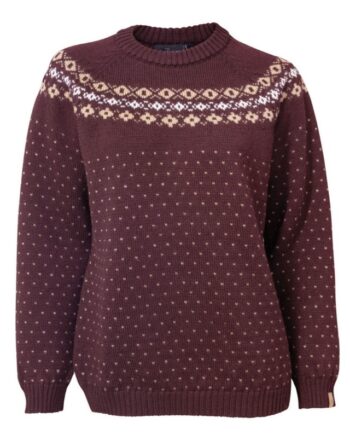Ivanhoe Of Sweden Sire Dame Sweater Ruby Wine 36