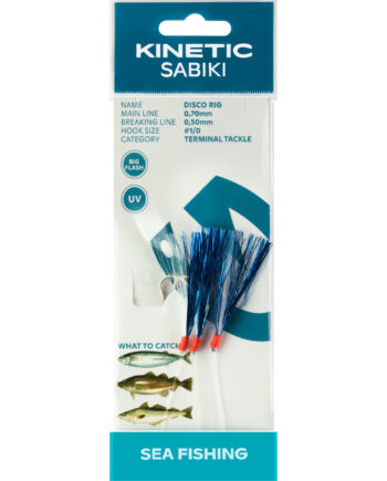 Kinetic Sabiki Disco Torsk Makrel Forfang      Blue White Flash