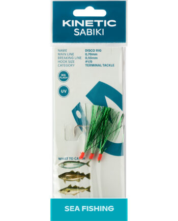 Kinetic Sabiki Disco Torsk Makrel Forfang      Green White Flash