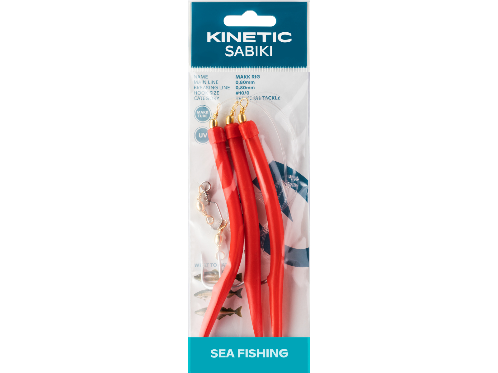 Kinetic Sabiki Makk Torskeforfang Red