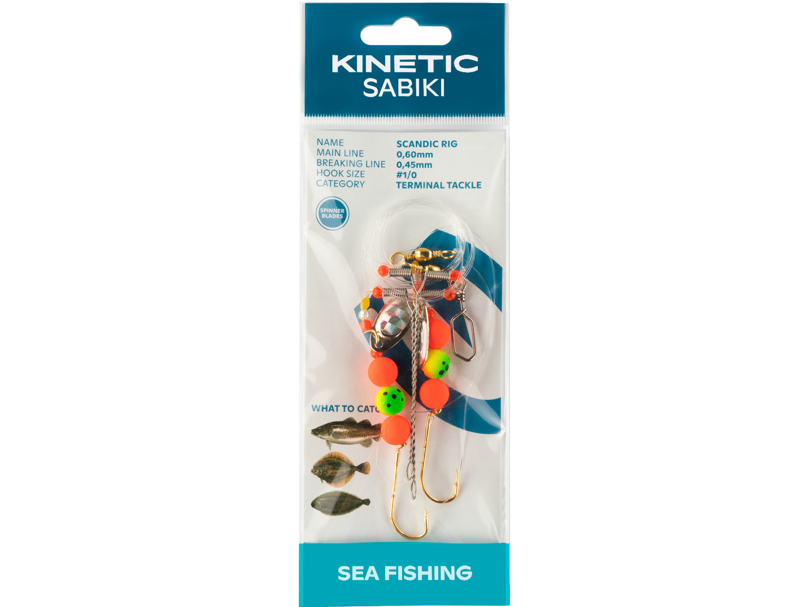 Kinetic Sabiki Scandic Fladfiskforfang Fire Tiger