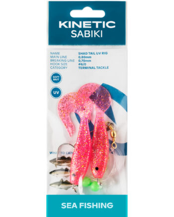Kinetic Sabiki Shad Tail Torskeforfang      Pink Glitter