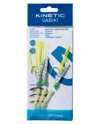 Kinetic Sabiki Sun Tail Lightstick Torskeforfang      Yellow Green