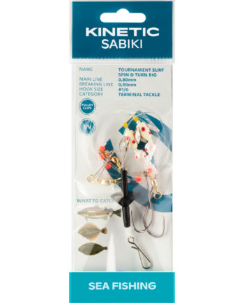 Kinetic Sabiki Tournament Surf Spin Turn Fladfiskforfang      Pearl