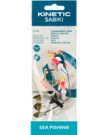 Kinetic Sabiki Tournament Surf Spin Turn Fladfiskforfang      Pink