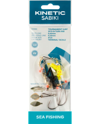 Kinetic Sabiki Tournament Surf Spin Turn Fladfiskforfang      Yellow Pearl