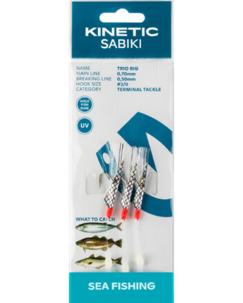 Kinetic Sabiki Trio Torsk Makrel Forfang      White Flash