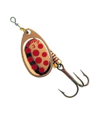 Mepps Aglia Decoree Spinner Copper Red Dots Str