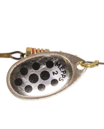 Mepps Aglia Decoree Spinner Silver Black Dots Str