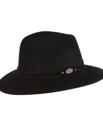 Mjm Levi Woolfelt Crush Hat Black