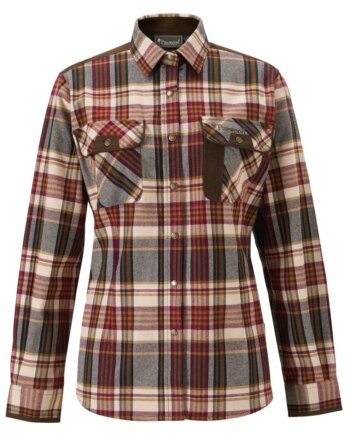 Pinewood Prestwick Skjorte   Bordeaux Beige