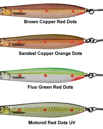 Savage 12g Gear Seeker Isp Kystblink Sandeel Hot Spot Copper Orange Dots