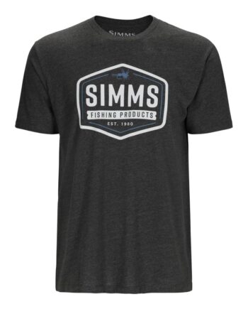 Simms Fly Patch  -shirt Charcoal Heather