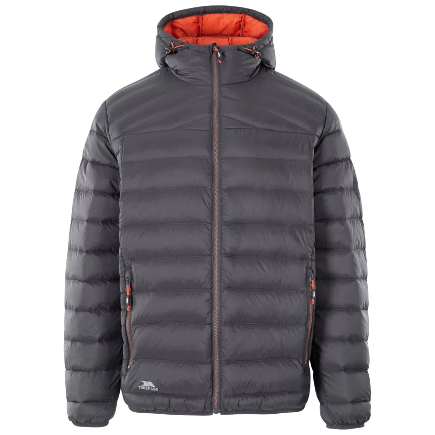 Trespass Whitman Dunjakke Dark Grey Burnt Orange