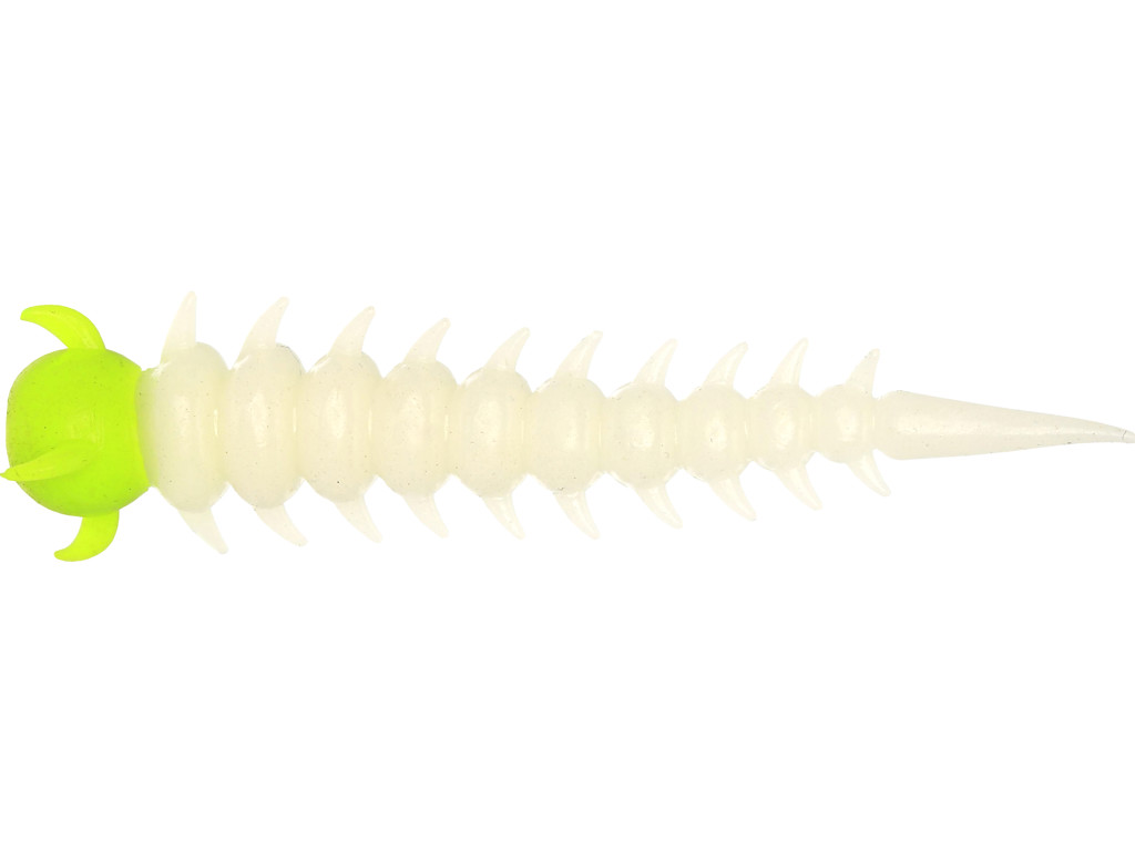 Westin Greedy Worm White Chartreuse Garlic Cheese