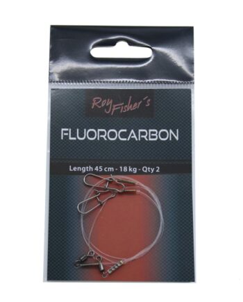 Roy Fishers Fluorocarbon Til Gedde Med Svirvel Og Karabinhage   92 Mm 45 Cm Svirvler