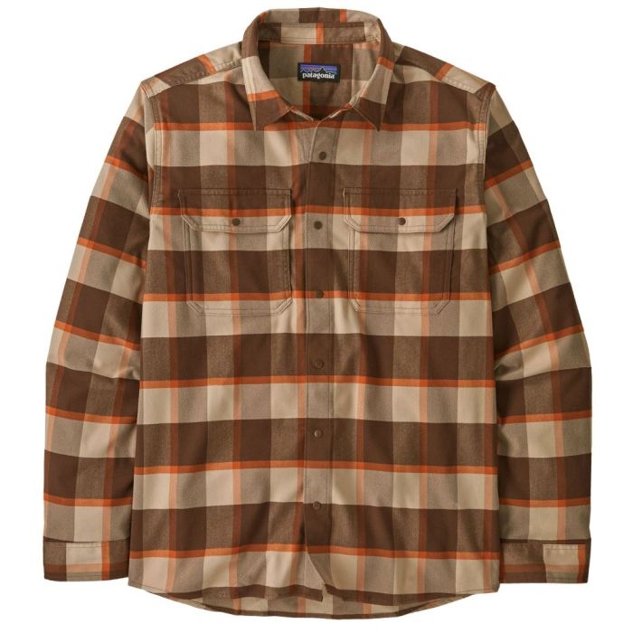 Patagonia Canyonite Flannel Skjorte Cliff   Edge:molasses Brown