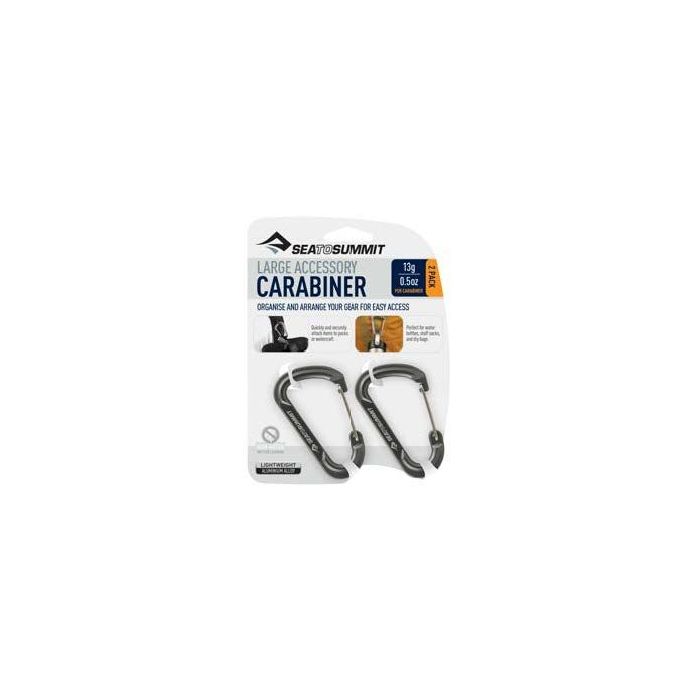 Seatosummit Accessory Carabiner Large Titanium Grey 2pak