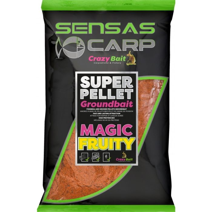 Sensas Crazy Super Pellet Groundbait Magic Fruity 1kg