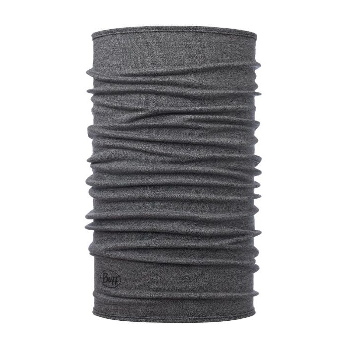 Buff Midweight Merino Wool Neckwarmer Light Grey Melange