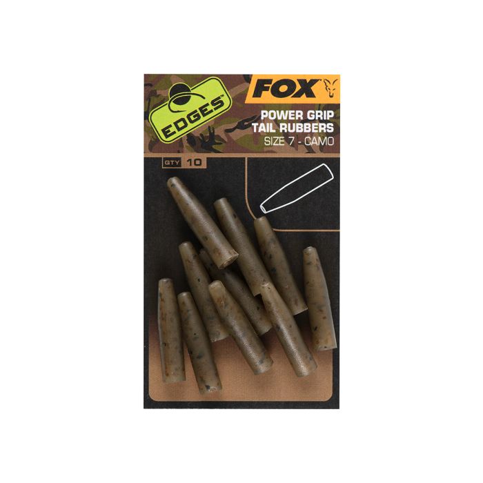 Fox Edges Power Grip Tail Rubbers Size   Camo
