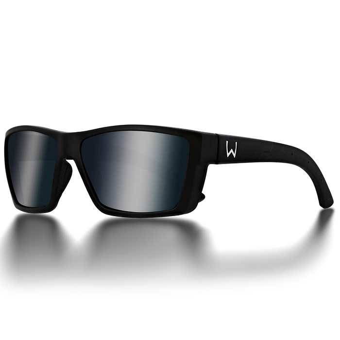 Westin W6 Street 100  Matte Black Lb Smoke  Lm Silver Flash  Ar Blue Fiskebriller